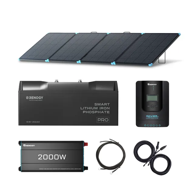 renogy-kit-nergie-de-secours-2kwh-panneau-solaire-pliable-400w-batterie-lithium- image 1