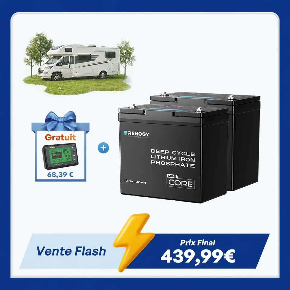 renogy-core-mini-batterie-lithium-lifepo4-12-8v-100ah-compacte-avec-bms image 1