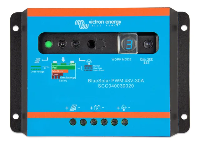 victron-energy-bluesolar-pwm-light-48-v-30-a-contr-leur-de-charge-solaire-pwm-av image 1