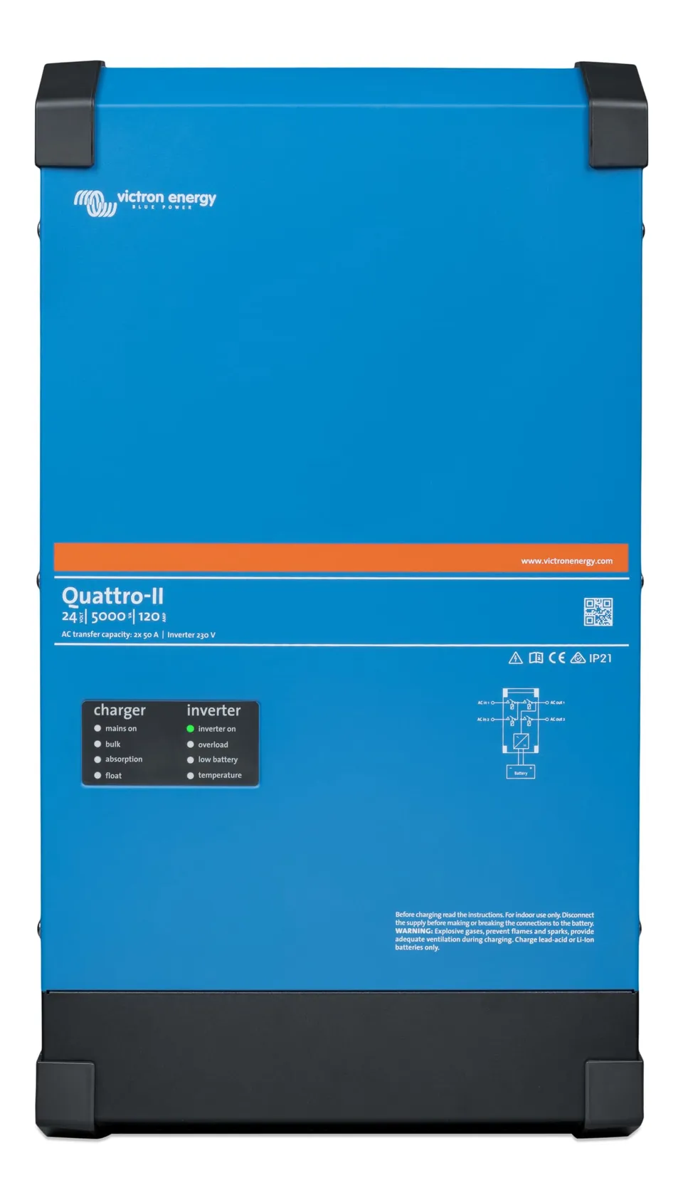 victron-energy-quattro-ii-5000-va-24-v-230-v-120-a-combo-onduleur-chargeur-sinus image 1