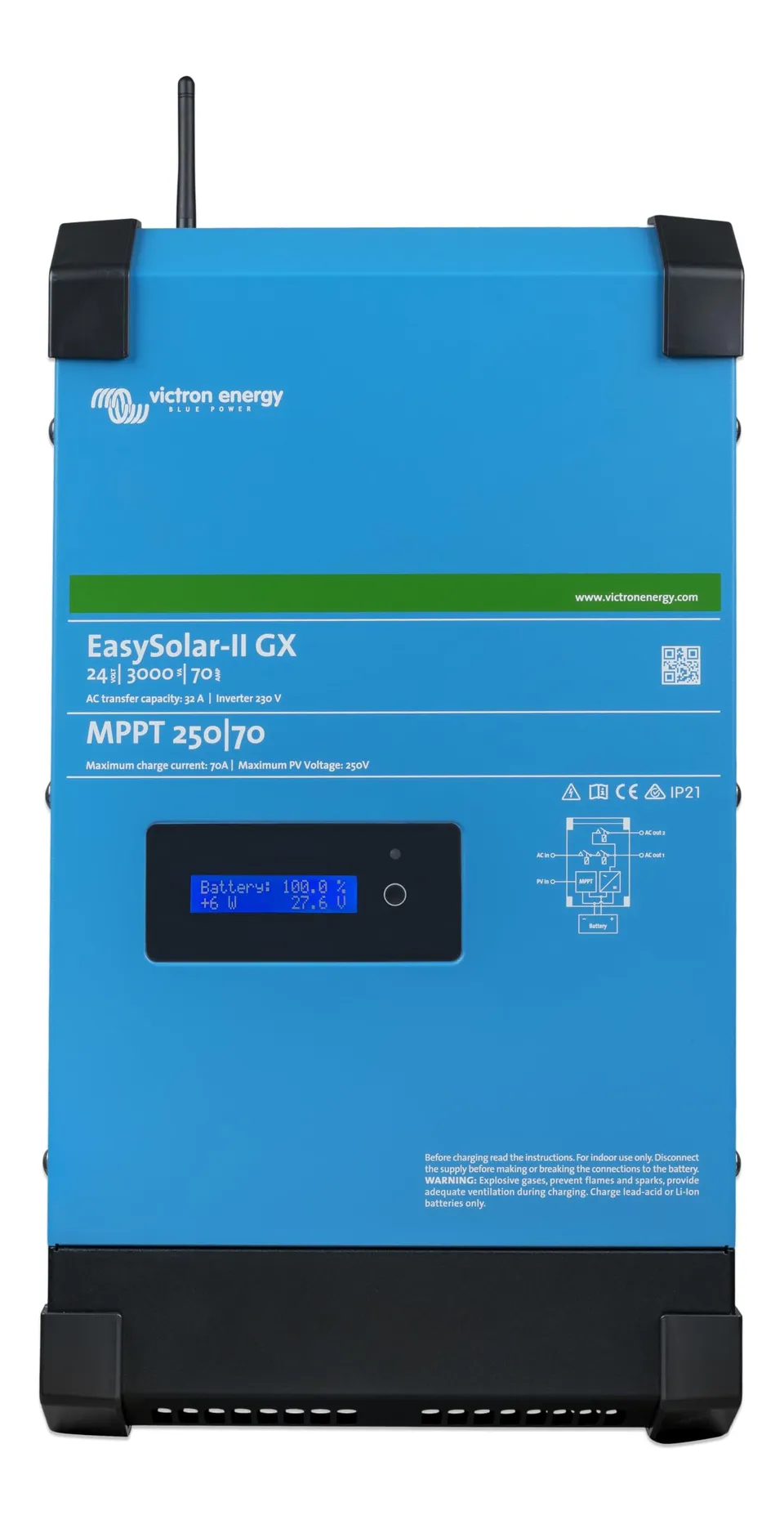 victron-energy-easysolar-ii-gx-3000-va-24v-230v-onduleur-chargeur-tout-en-un-ave image 1