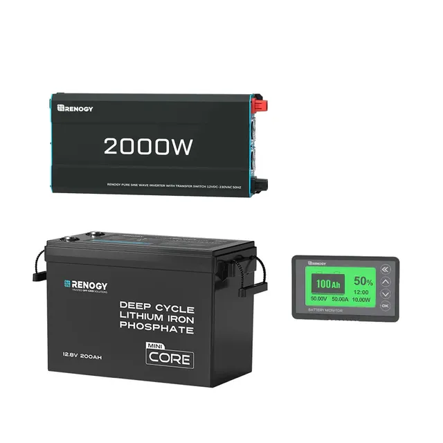 renogy-kit-solaire-autonome-2-56kwh-onduleur-2000w-batterie-lithium-200ah image 1