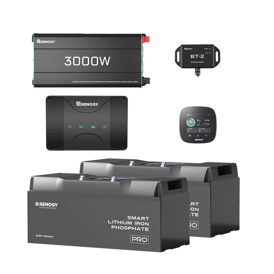 renogy-kit-solaire-5-12-kwh-12-8v-2-200ah-pro-batterie-lithium-smart-3-200w-pann image 1