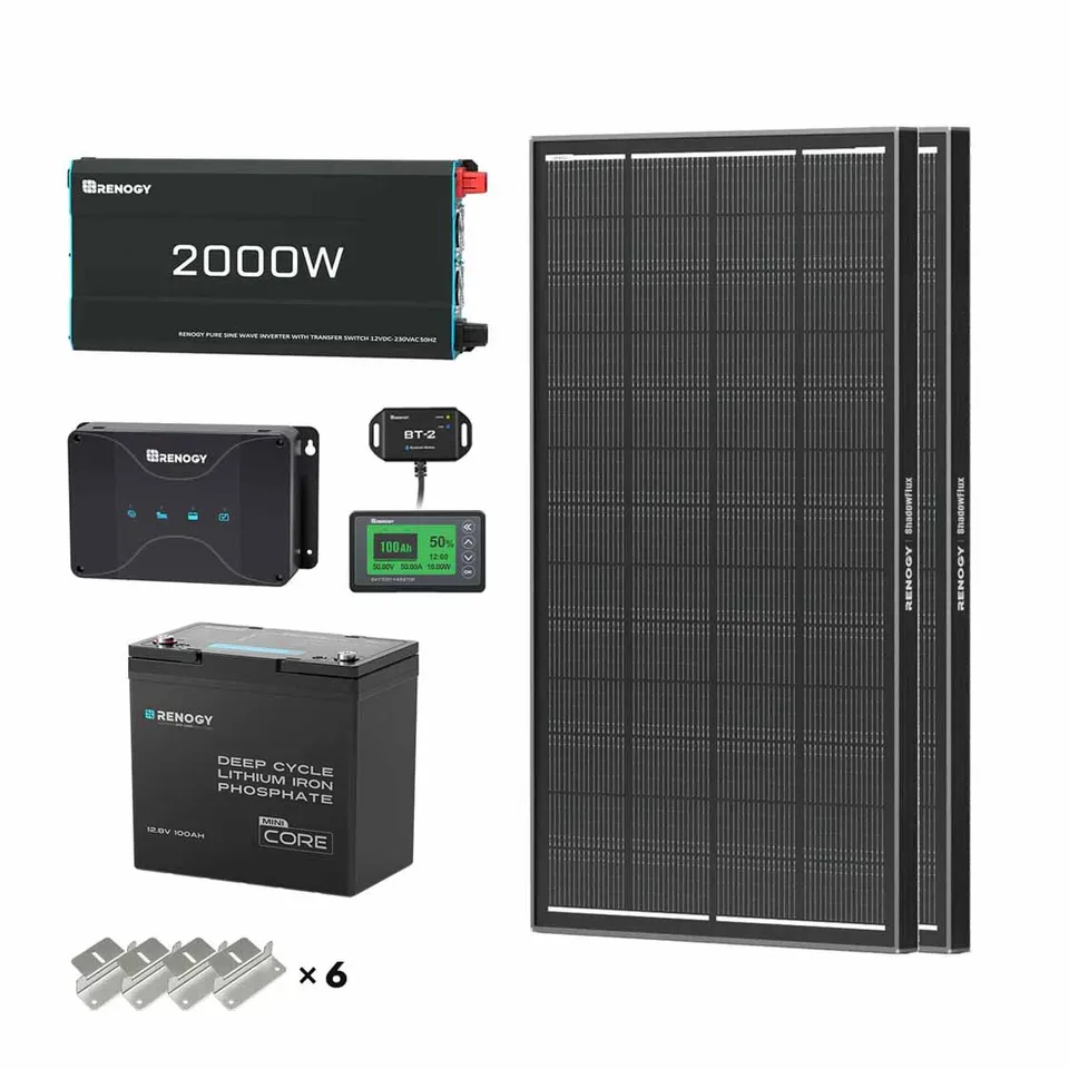 renogy-kit-solaire-hors-r-seau-1-28-kwh-panneau-400w-batterie-lithium-100ah-12v image 1
