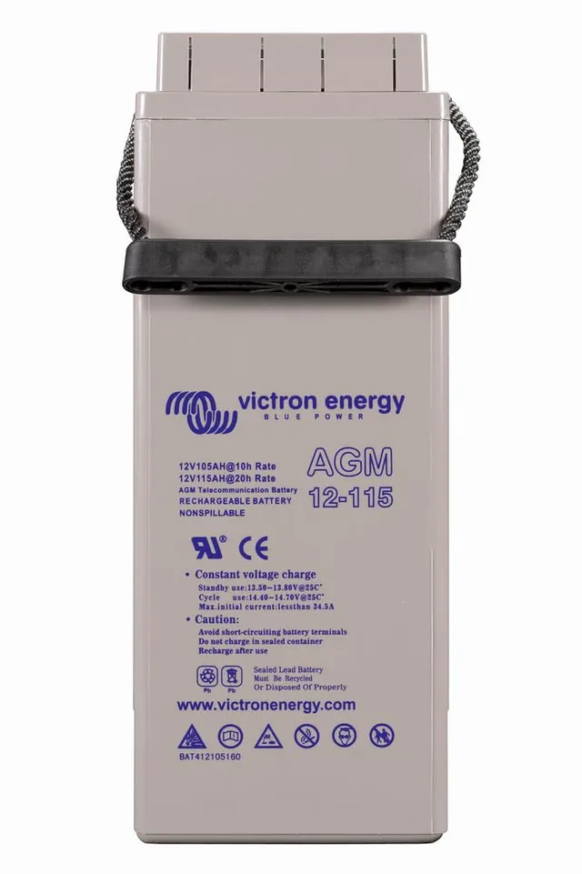 victron-energy-batterie-agm-telecom-115-ah-12-v-m8-d-charge-pouss-e-bornes-front image 1
