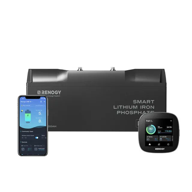renogy-pro-batterie-lithium-12-8v-200ah-smart-bluetooth-et-auto-chauffante-lifep image 1