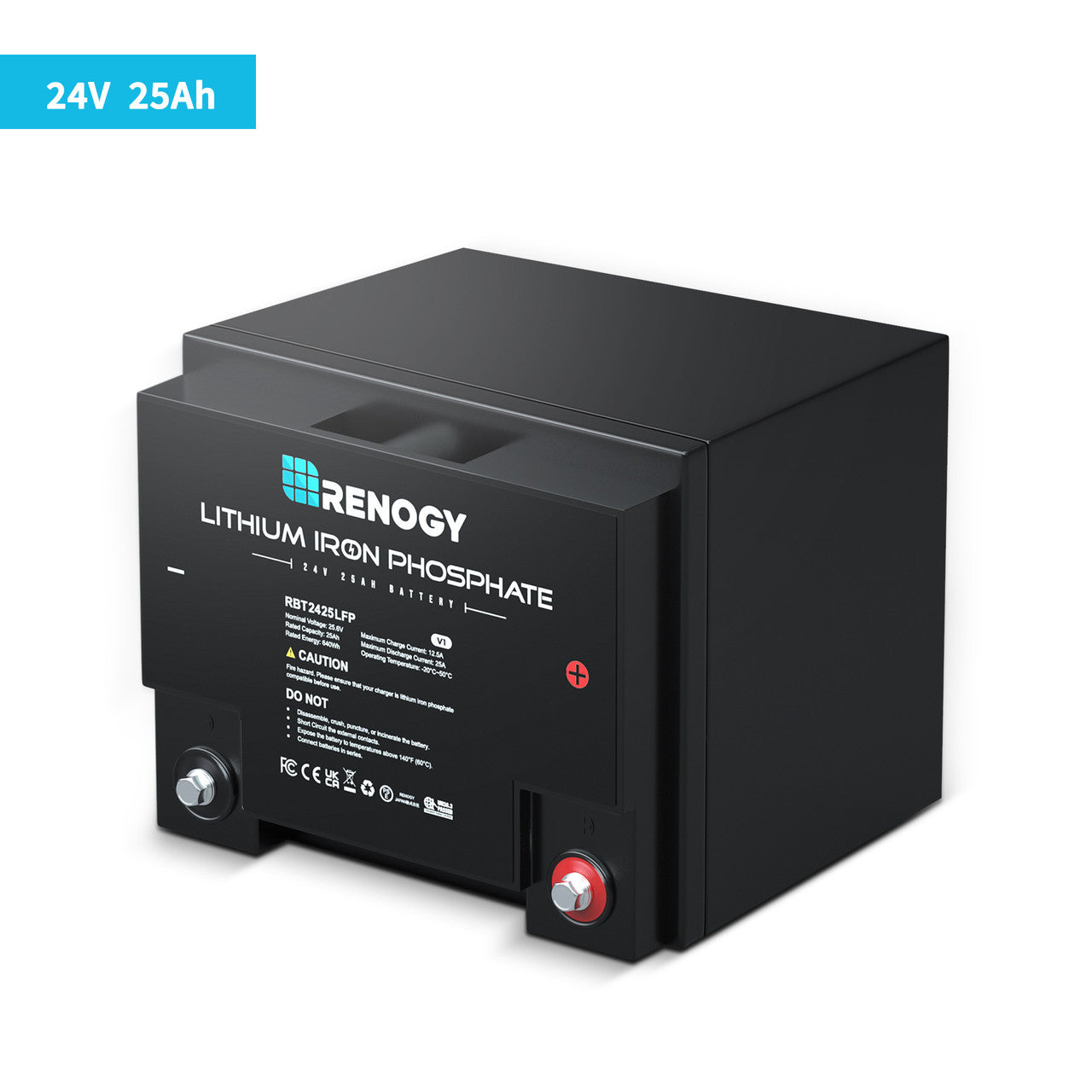 renogy-batterie-lithium-lifepo4-smart-24v-25ah-avec-bms-int-gr-et-tanch-it-ip65 image 1