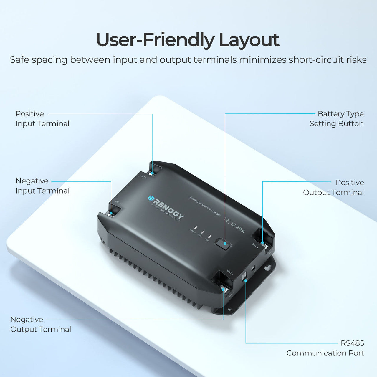 renogy-chargeur-de-batterie-dc-dc-12v-20a-recharge-en-conduite-compatible-lithiu image 3