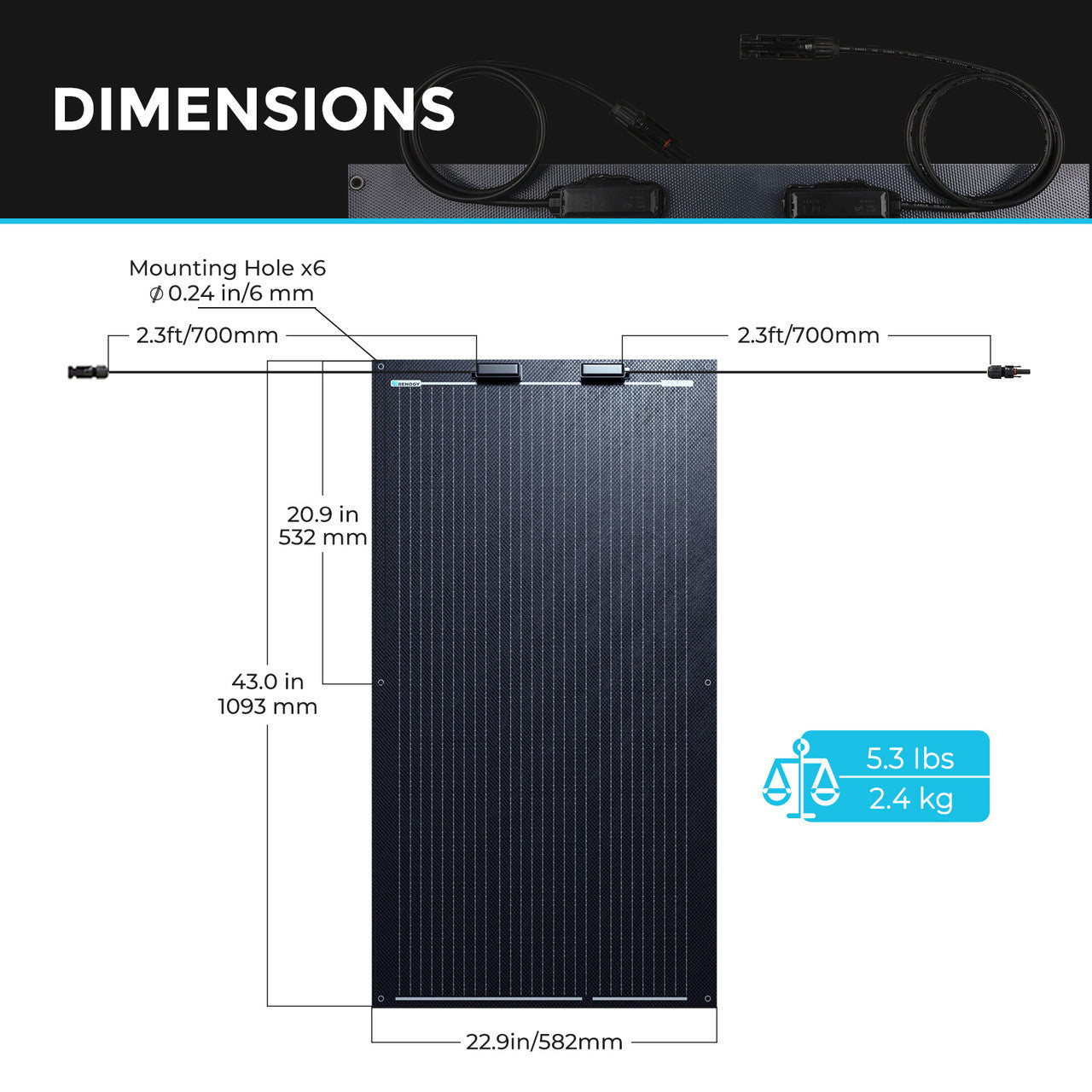 renogy-panneau-solaire-flexible-monocristallin-12v-100w-l-ger-perc-demi-cellules image 6