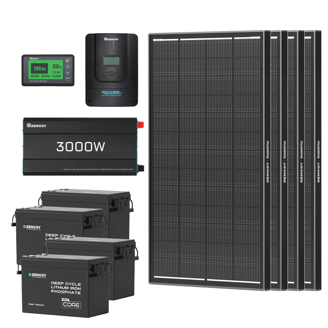 renogy-kit-nergie-off-grid-15-36-kwh-onduleur-3000w-r-gulateur-60a-mppt image 2