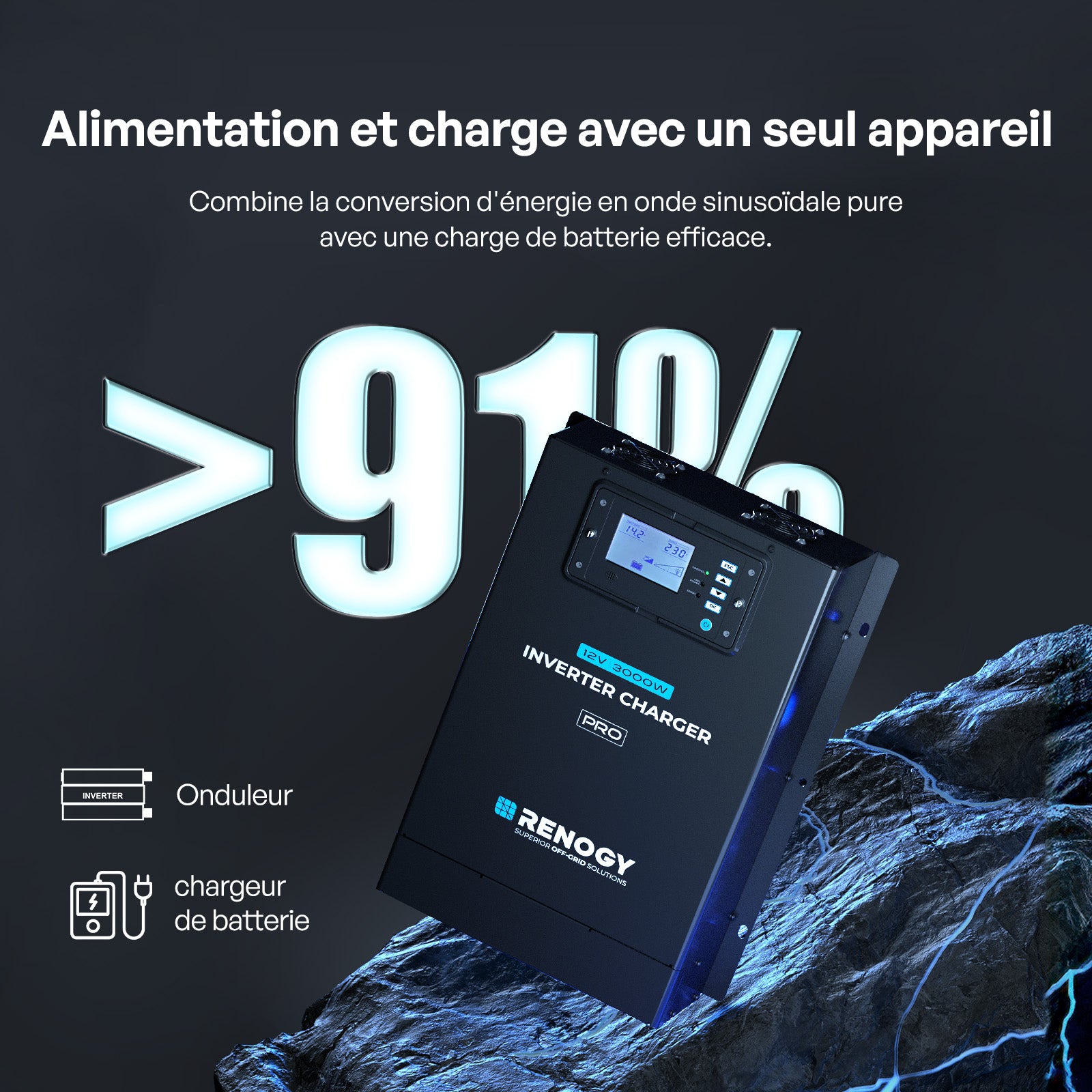 renogy-pro-onduleur-hybride-12v-3000w-sinuso-dale-pure-tout-en-un-avec-chargeur image 3