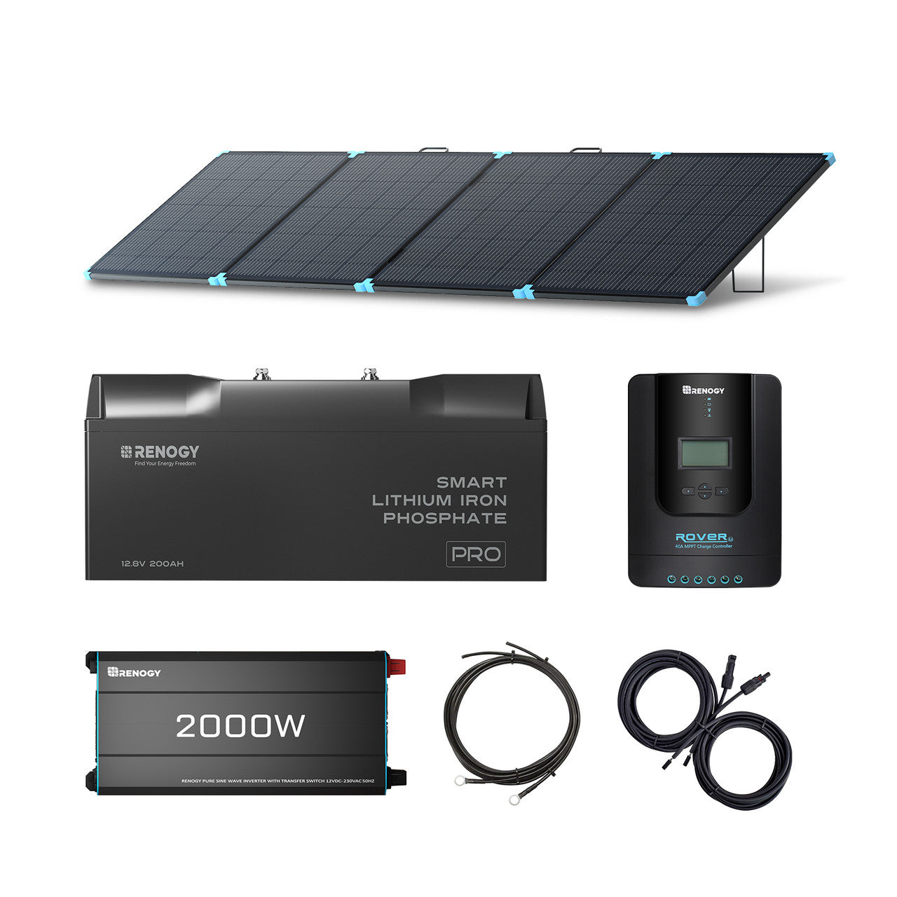 renogy-kit-nergie-de-secours-2kwh-panneau-solaire-pliable-400w-batterie-lithium- image 1