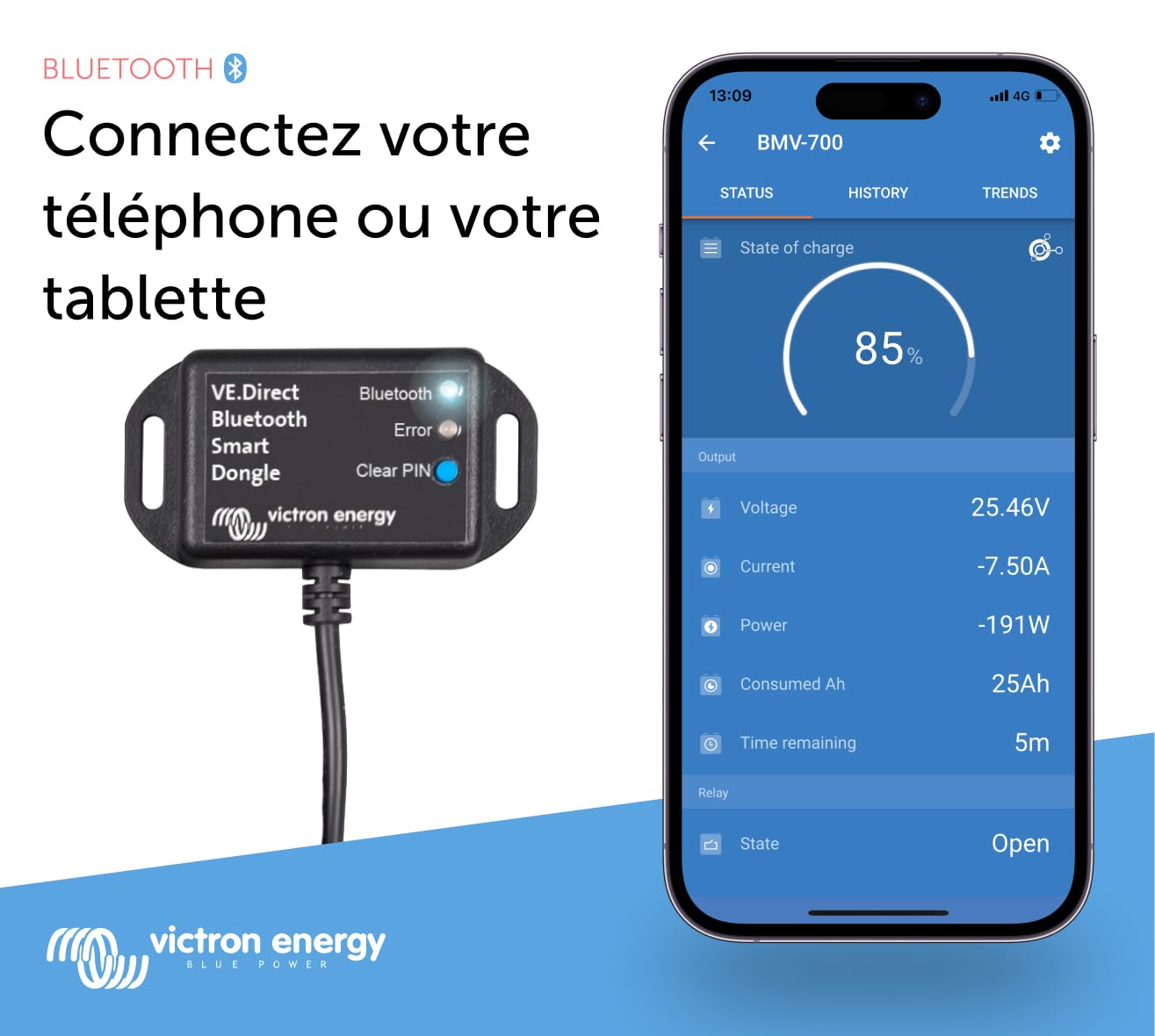 victron-energy-ve-direct-smart-dongle-bluetooth-surveillance-sans-fil-bmv-et-mpp image 2