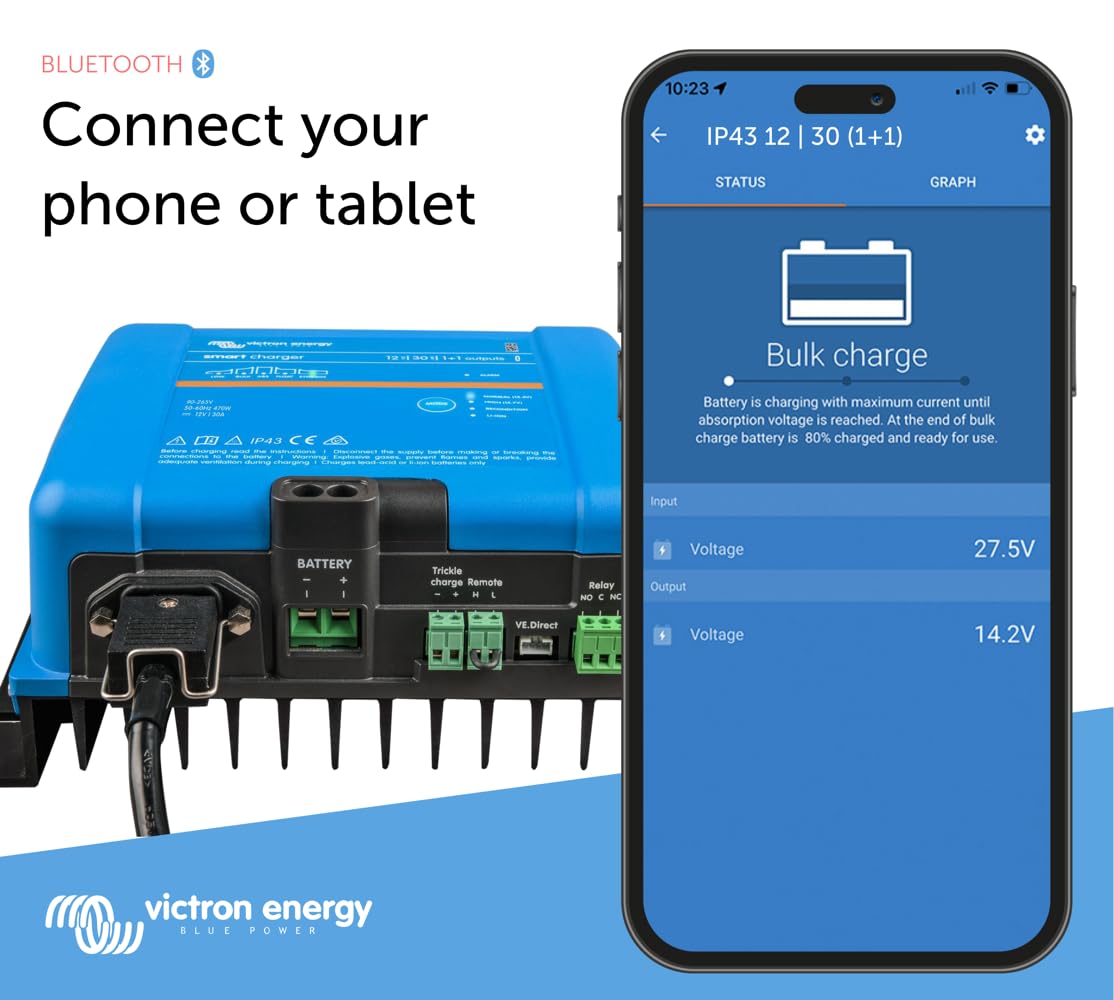 victron-energy-smart-ip43-chargeur-de-batterie-12-v-30-a-120-240-v-ca-double-sor image 2