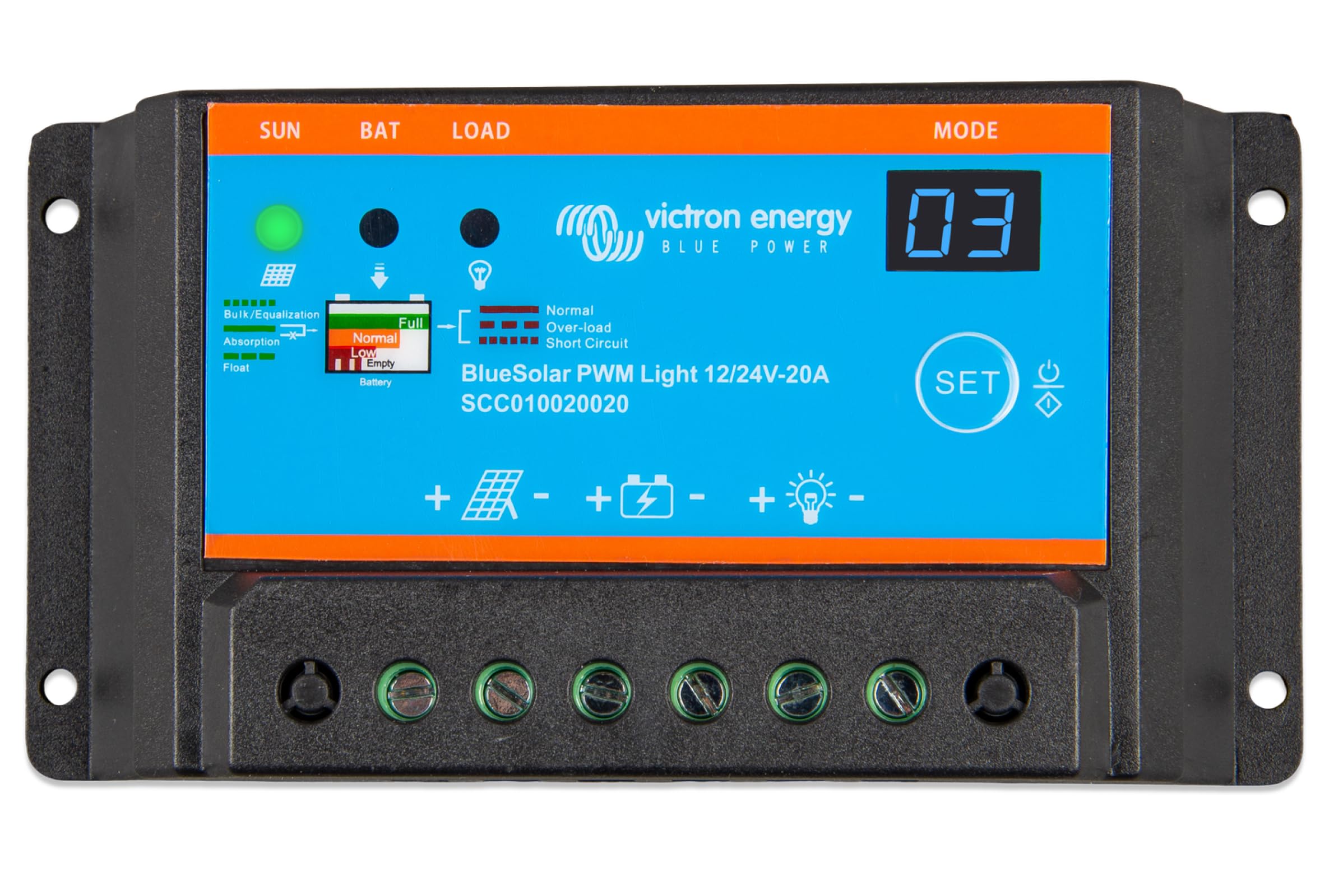 victron-energy-bluesolar-pwm-light-12-24v-20a-r-gulateur-de-charge-solaire-pwm-a image 1