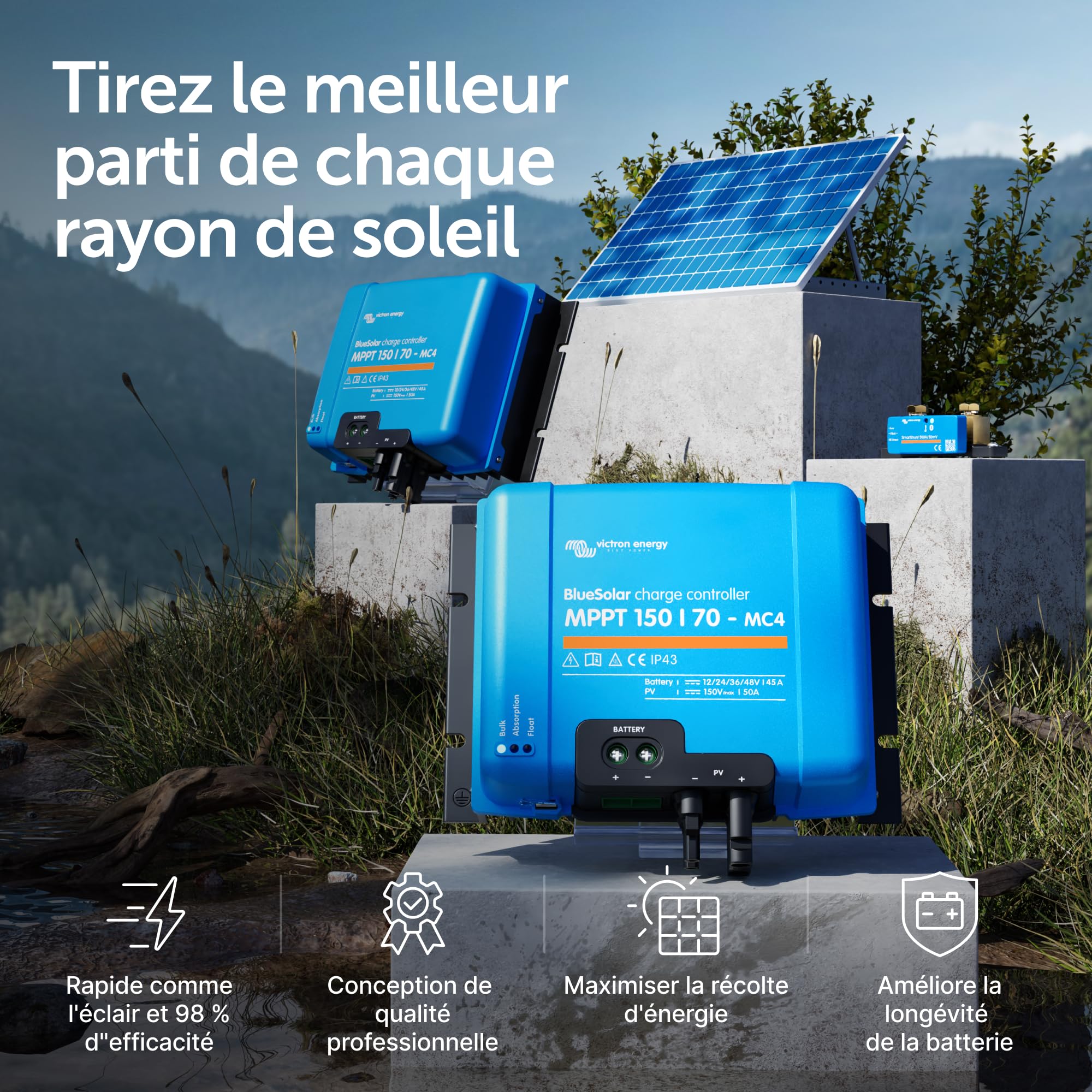 victron-energy-bluesolar-mppt-150-70-contr-leur-de-charge-solaire-150-v-70-a-12- image 2