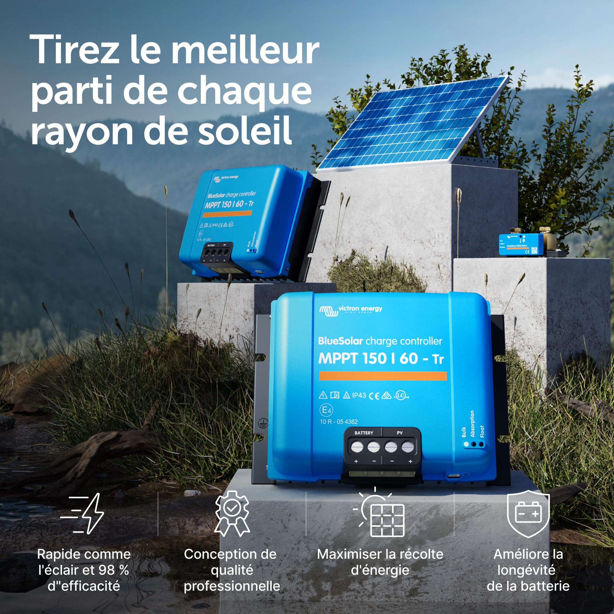 victron-energy-bluesolar-mppt-150-60-tr-contr-leur-de-charge-solaire-150v-60a-12 image 2