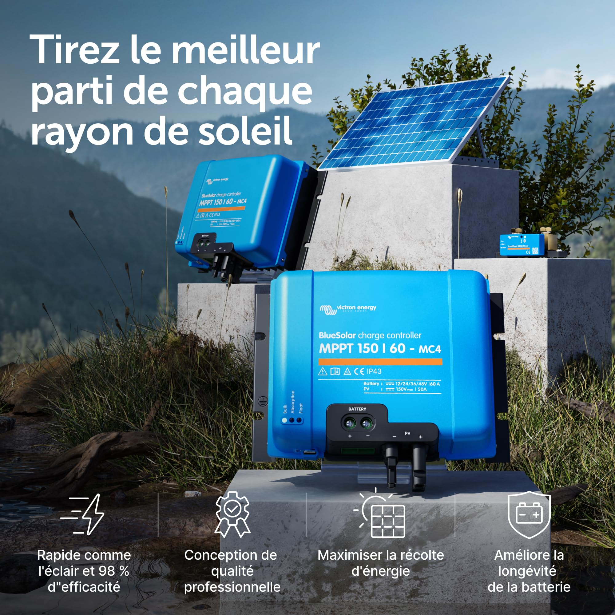 victron-energy-bluesolar-mppt-150-60-mc4-contr-leur-de-charge-solaire-12-24-36-4 image 2
