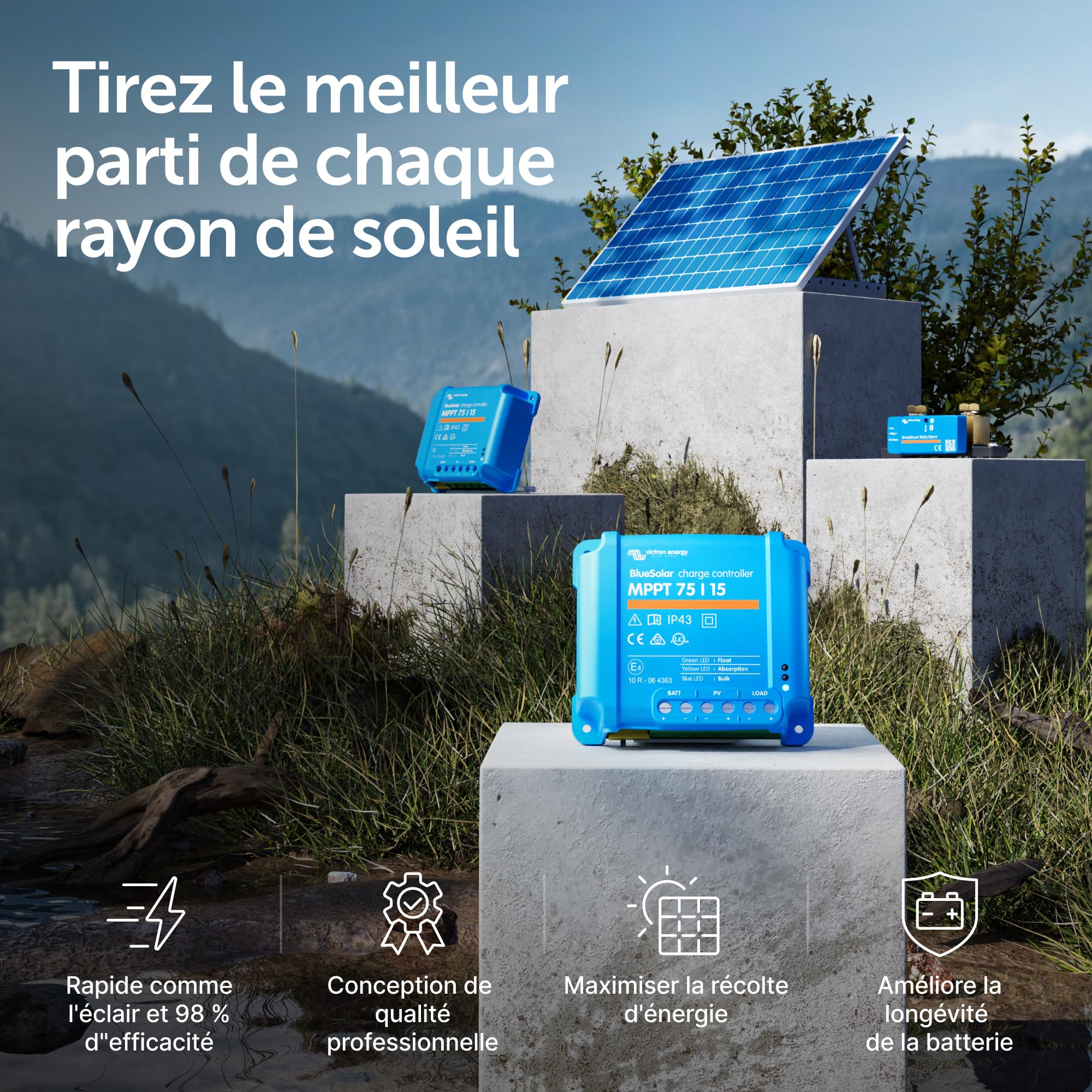 victron-energy-bluesolar-mppt-75-15-contr-leur-de-charge-solaire-75v-15a-12-24v image 2