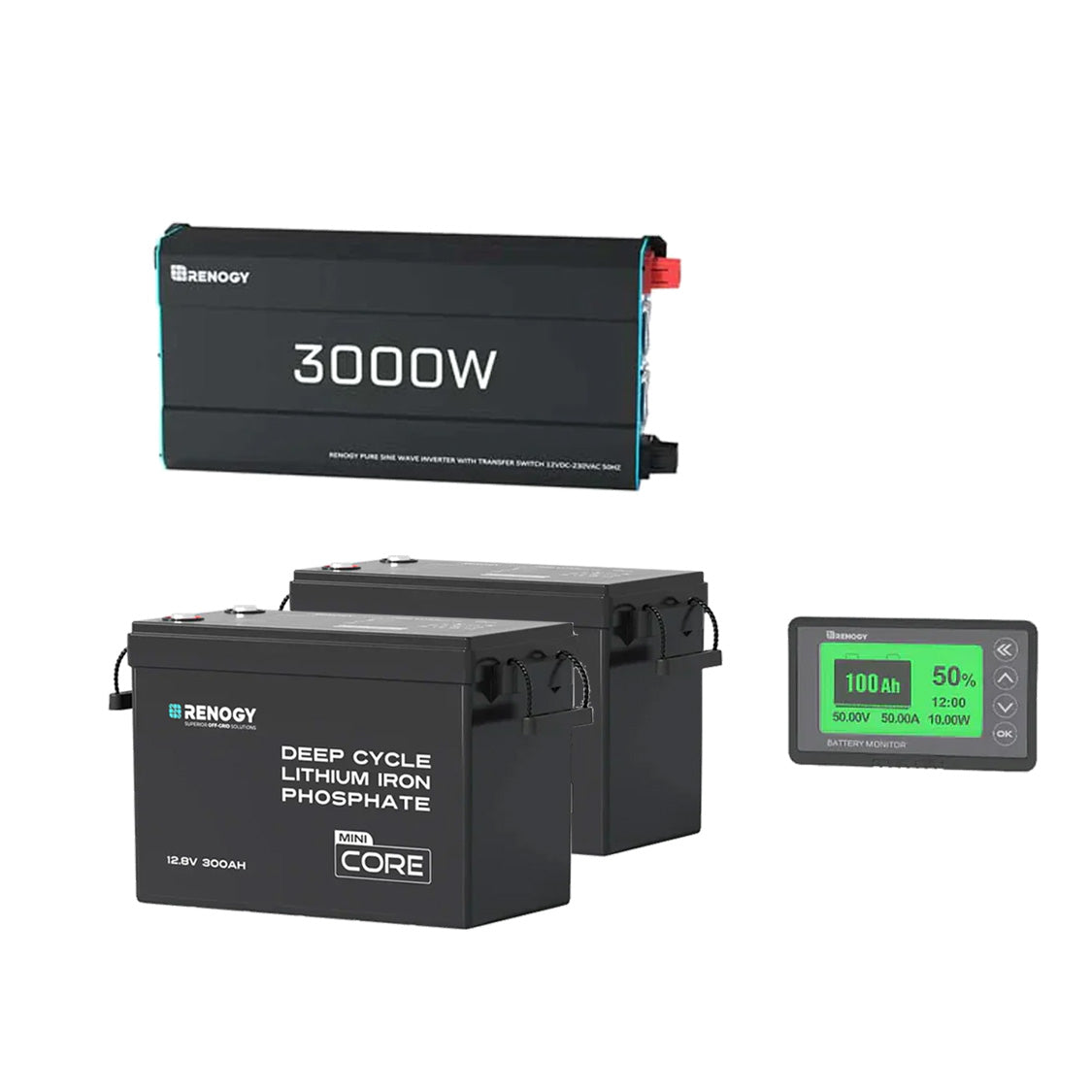renogy-kit-syst-me-solaire-complet-7-68-kwh-2x-batteries-lithium-300ah-onduleur- image 1