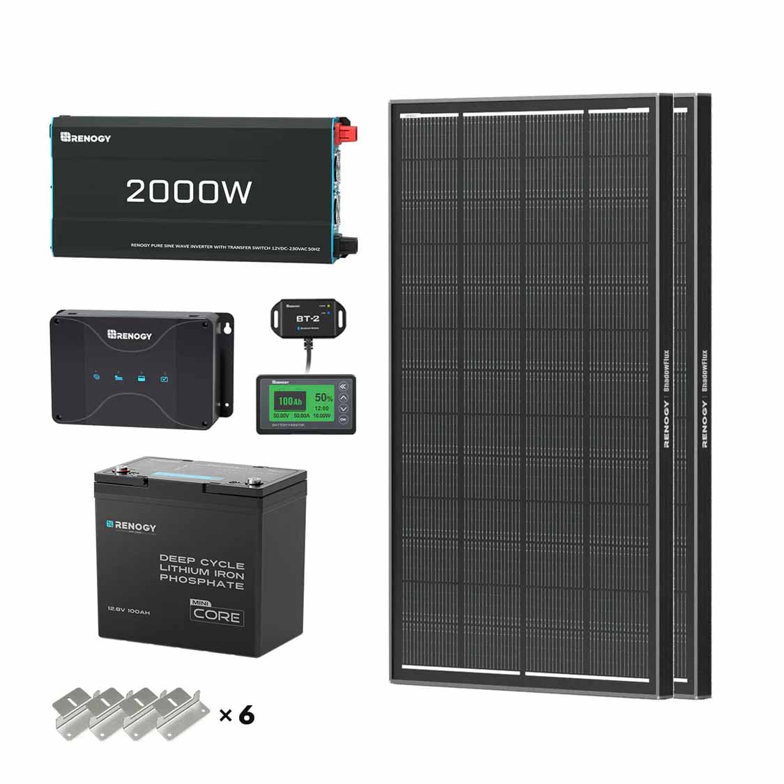 renogy-kit-solaire-hors-r-seau-1-28-kwh-panneau-400w-batterie-lithium-100ah-12v image 1