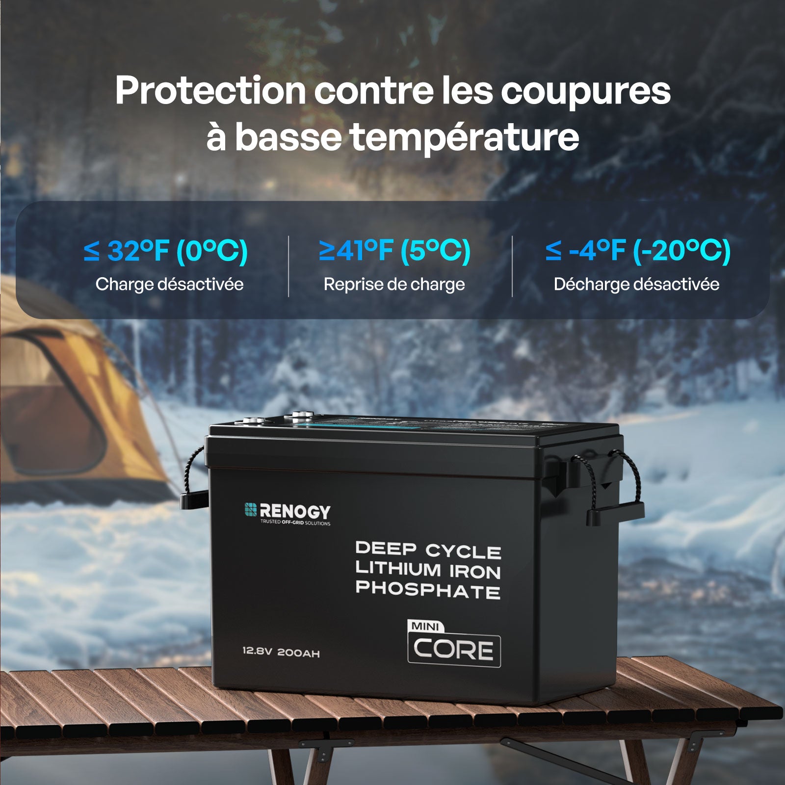 renogy-core-mini-batterie-lithium-lifepo4-12-8v-200ah-avec-protection-basse-temp image 2