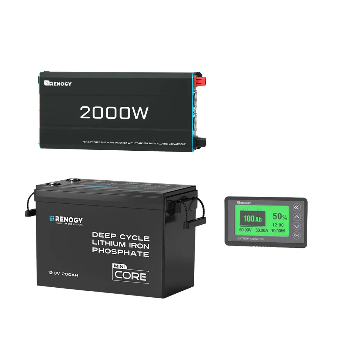 renogy-kit-solaire-autonome-2-56kwh-onduleur-2000w-batterie-lithium-200ah image 1