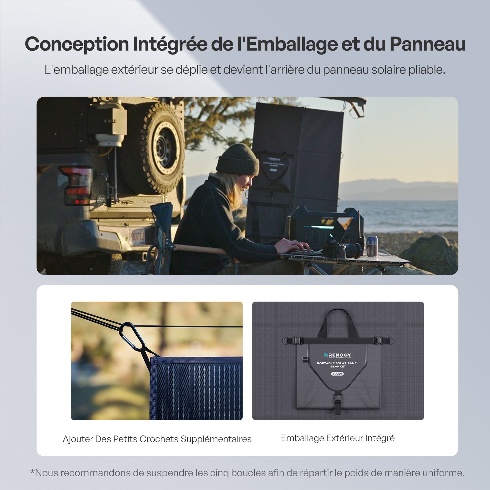 renogy-nomade-400w-12v-panneau-solaire-pliable-portable-pour-camping-car-et-van image 5